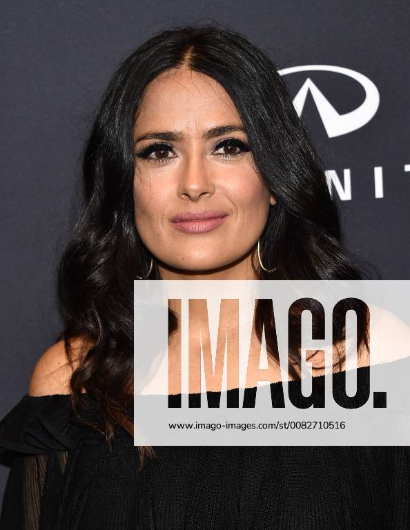 Salma Hayek arriving at the HFPA and InStyle 75th Annual Golden Globe ...