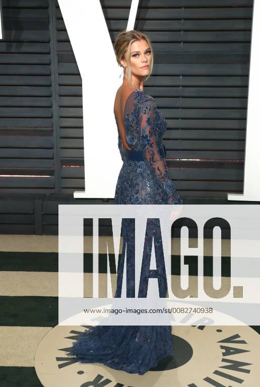 Model Nina Agdal arriving at the Vanity Fair Oscar Party in Beverly