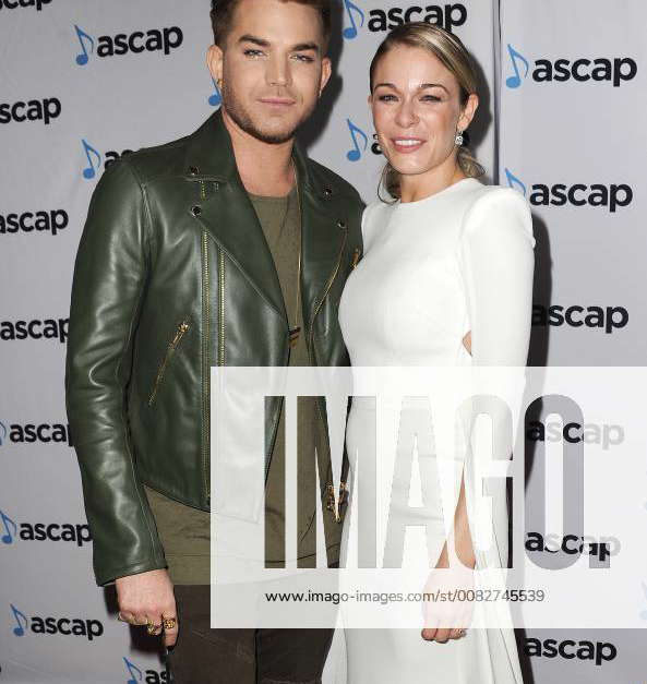 Adam Lambert and LeAnn Rimes arriving at the ASCAP Pop Music Awards in