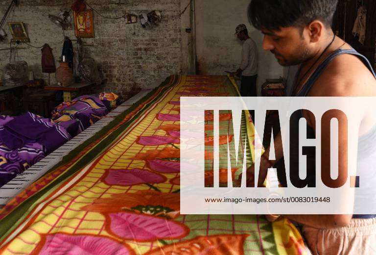 PANIPAT, INDIA APRIL 19 The inside view of a blanket factory, on