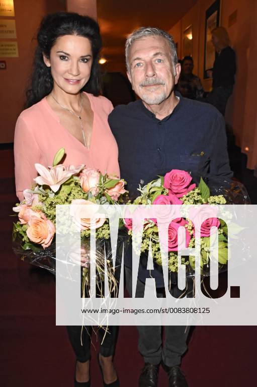 Mariella Ahrens and Michele Oliveri at the premiere of the play