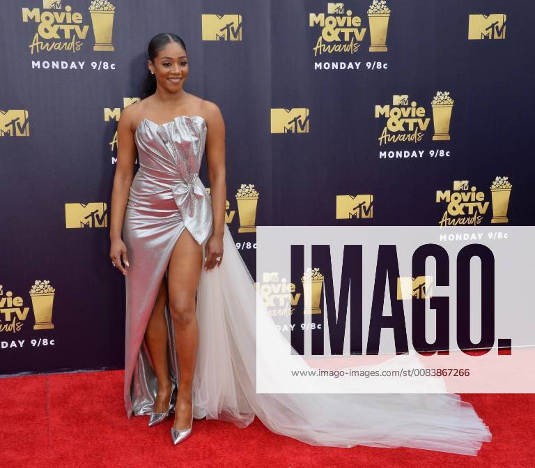 Host Tiffany Haddish attends the MTV Movie & TV Awards at the Barker ...