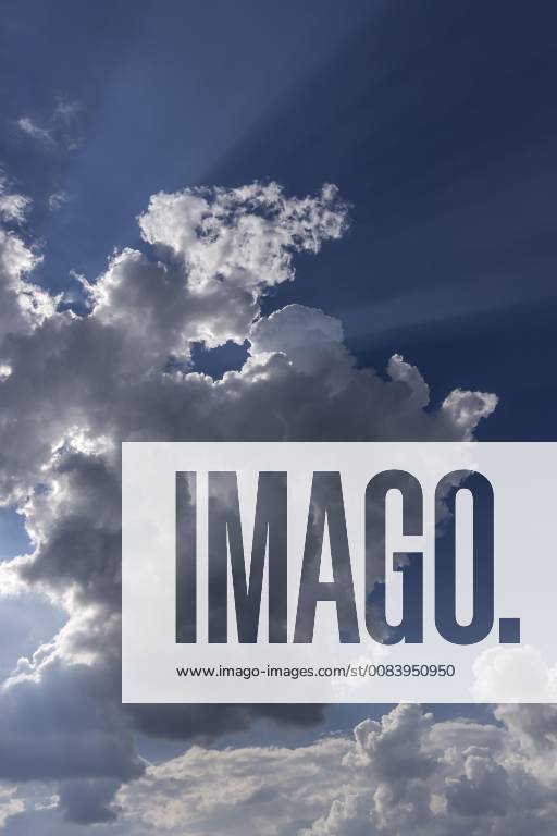 Rain clouds Nimbostratus in front of the sun Bavaria Germany Europe