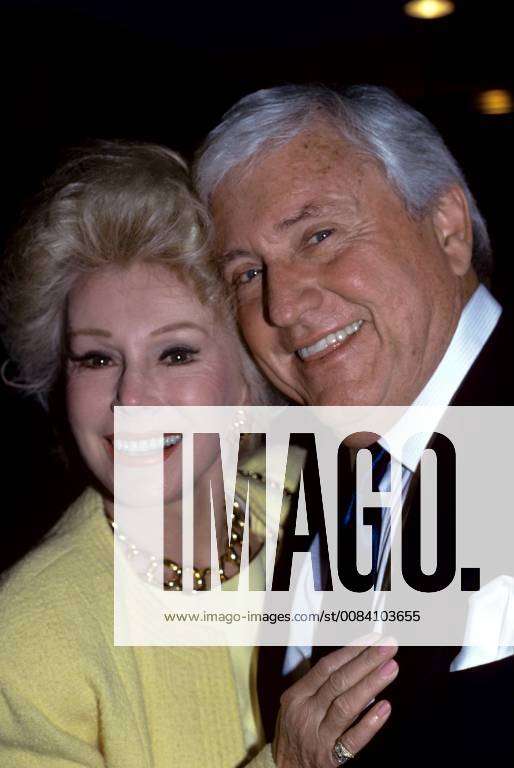 Merv Griffin Pictured With Eva Gabor In New York City Ny May 1989