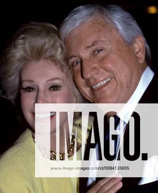 Merv Griffin Pictured With Eva Gabor In New York City Ny May 1989