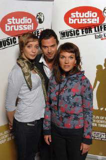 BRUSSELS, BELGIUM: Studio Brussel radio presenters Sofie Lemaire ...