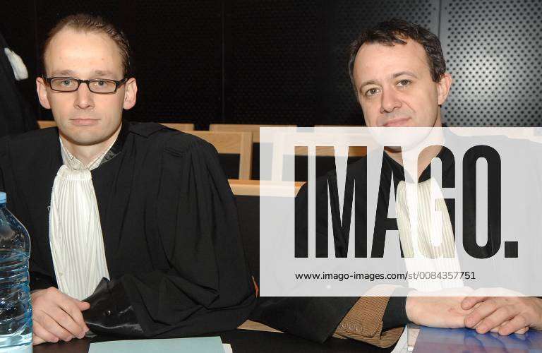 20080211 - MONS, BELGIUM: (L-R) Lawyers Nicolas Divry and Frank ...