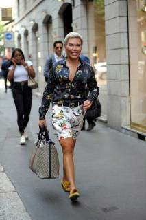 Milan, Italy. 13th September 2018. Milan, Rodrigo Alves arrives in the  center Rodrigo Alves, the human Ken known to the general public for  having undergone many plastic surgery throughout the body, arrives