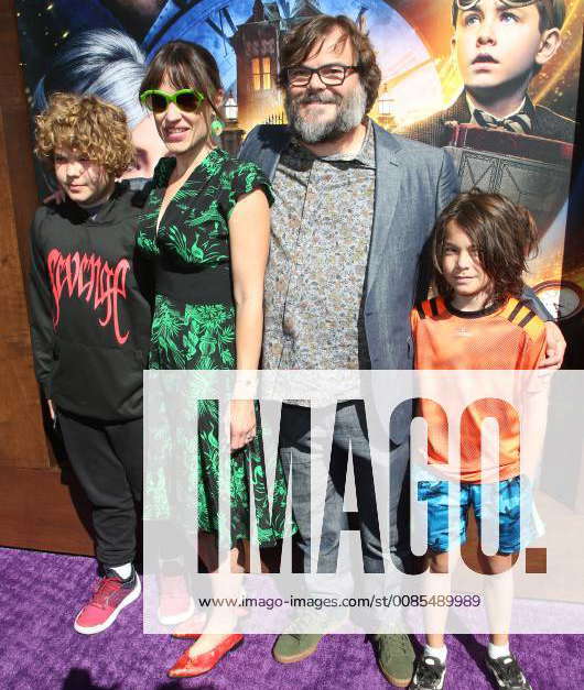 Jack Black, wife Tanya Hayden, son Samuel and Thomas 105 at the Premiere of  Goosebumps at the Westwood Village Theatre in Los Angeles. October 4, 2015.Jack  Black, wife and sons 106 