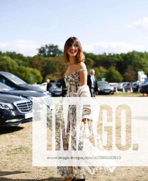Jeanne Damas arriving for the Dior show during Paris Fashion Week
