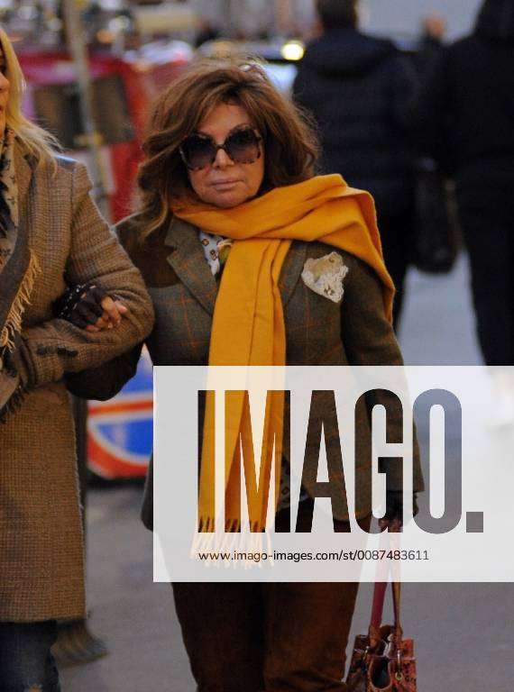 Milan, Patrizia Reggiani shopping in the center with a friend Patrizia  Reggiani, widow GUCCI, after