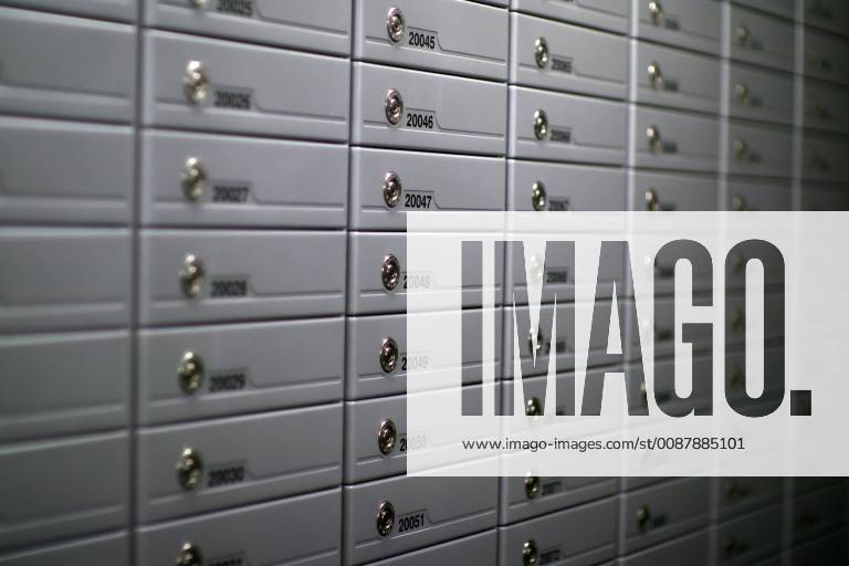 Düsseldorf Germany 18 12 2018 Lockers in a bank