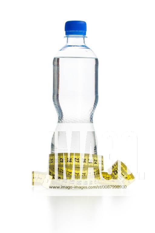 Water bottle and measuring tape