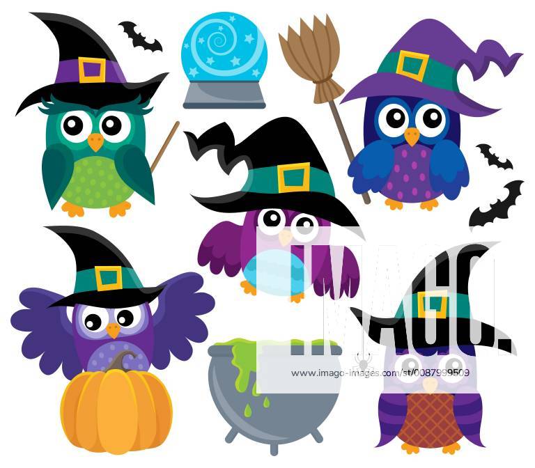 Owl witches theme set