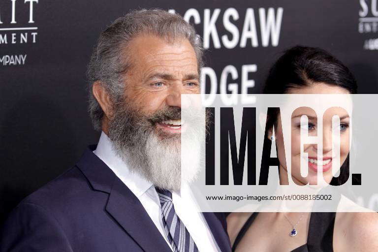 Mel Gibson And Rosalind Ross At The Premiere Of Lionsgate S Hacksaw Ridge Held At The Academy S Samu 6352