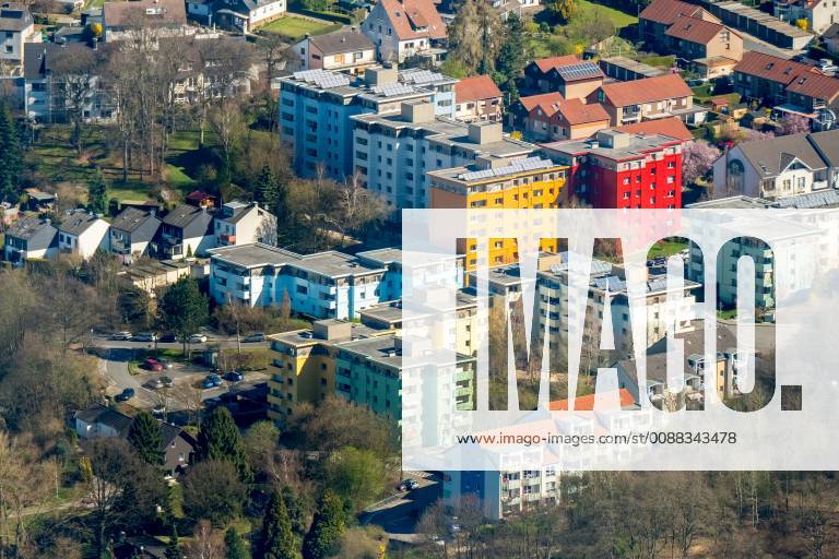 Colorful highrises rental apartments Quambusch Höxterstraße Hagen Ruhr