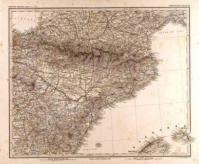 Spain France Pyrenees Map 1872 Gotha, Justus Perthes, 1872, Atlas ...
