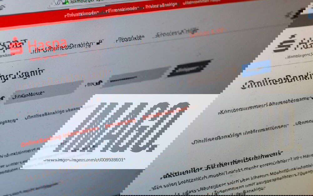 Hamburger Sparkasse (Haspa) Online Banking Login (Symbolfoto
