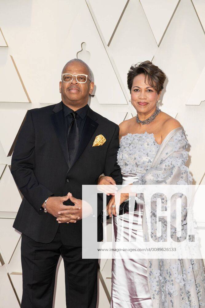 Terence Blanchard, Oscar nominee, arrives with Robin Burgess on the red