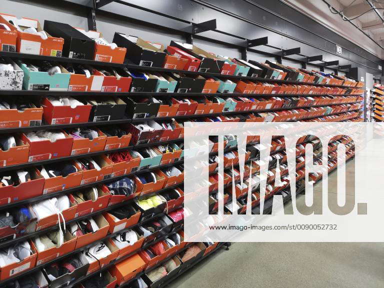 Gilroy California USA 08 01 2019 Nike Sports Shoes at the Nike Store at