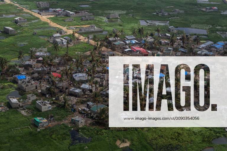 March 27, 2019 - Beira, Mozambique - An aerial view of damaged homes in ...