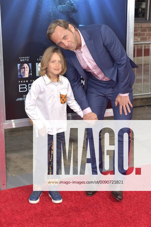 Josh Lucas with son Noah Rev Maurer at the premiere of the feature film ...