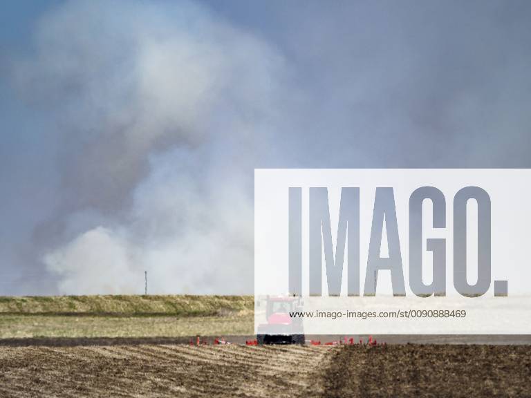 April 24, 2019 Panora, Iowa, U.S A farmer preps his field east of