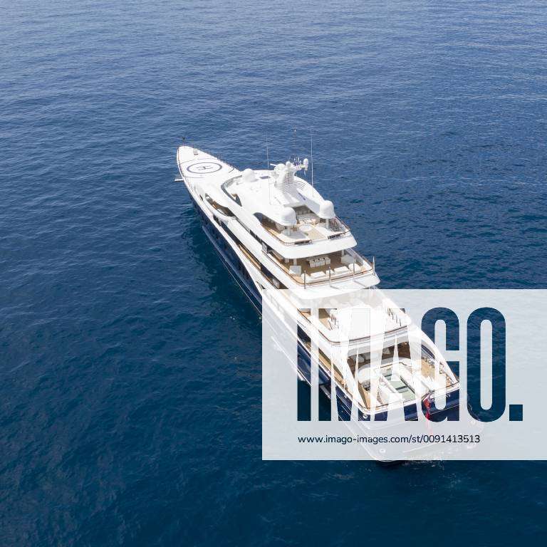 Aerial view of 101.5 metre long motor yacht SYMPHONY, built by the Dutch  shipyard Feadship and