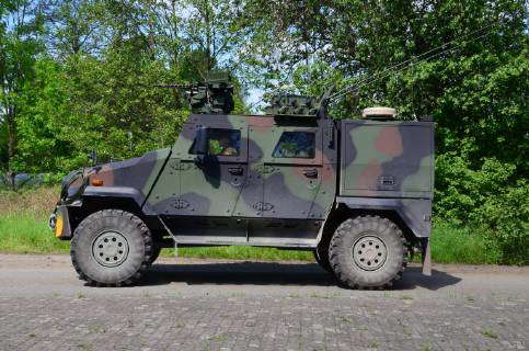 EAGLE V lead vehicle during an exercise EAGLE V of the German Armed ...