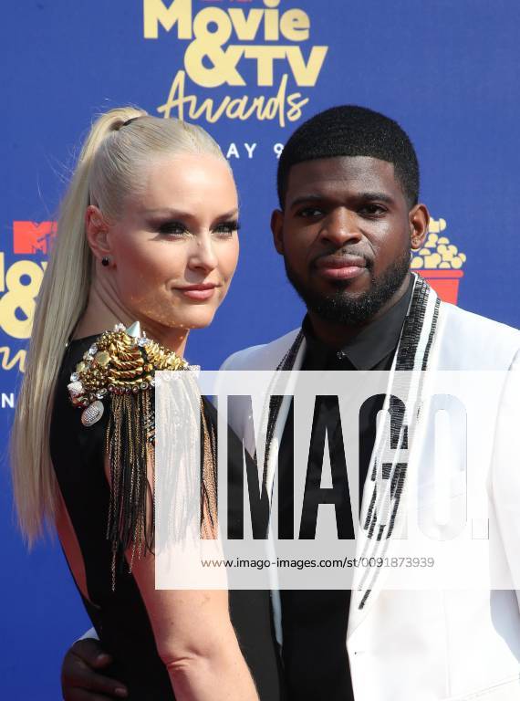 SANTA MONICA, CA - JUNE15: Lindsey Vonn, P. K. Subban, at the 2019 MTV ...