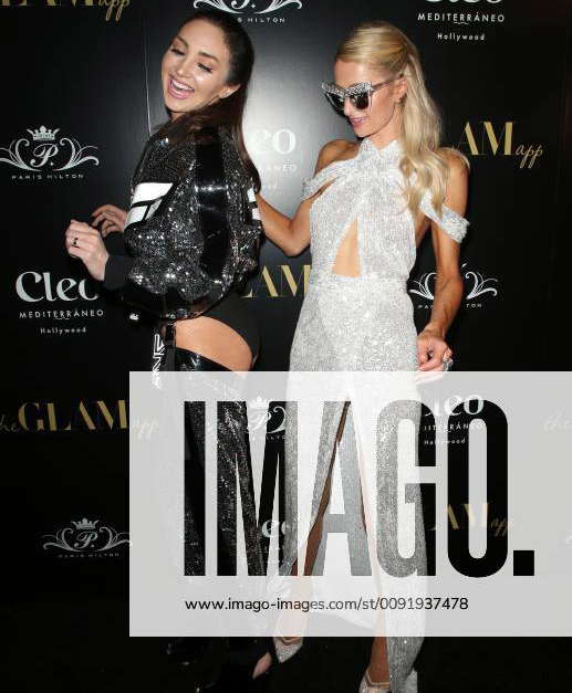 HOLLYWOOD, CA - JUNE 19: Paris Hilton, Megan Pormer, at The Glam App