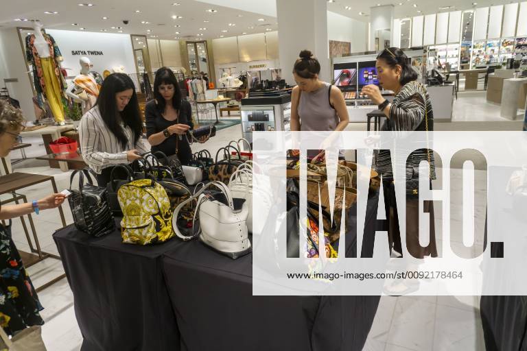 Neiman Marcus department store in New York Tourists browse discounted