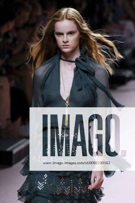 July 10, 2019 - Madrid, Spain - A model walks the runway at the Teresa ...