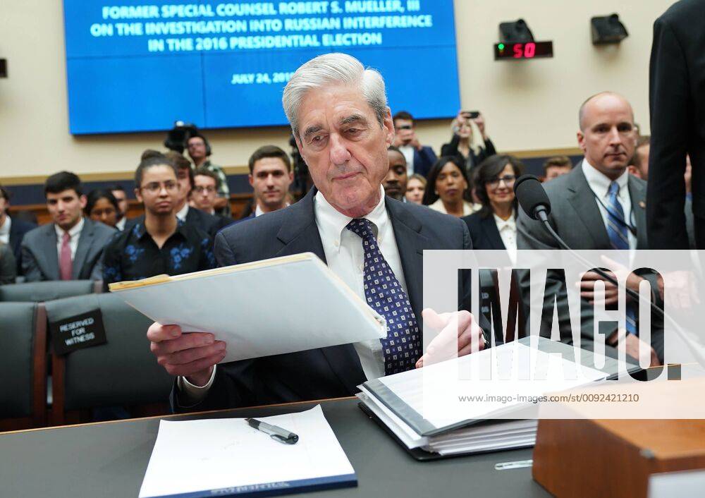 Former Special Counsel Robert Mueller Prepares To Testify Before The 