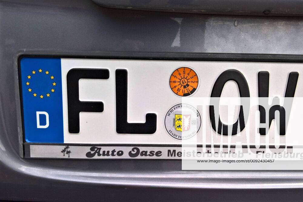 KFZ Kennzeichen FL , Stadt Flensburg, Schleswig Holstein license plate or number plate funny