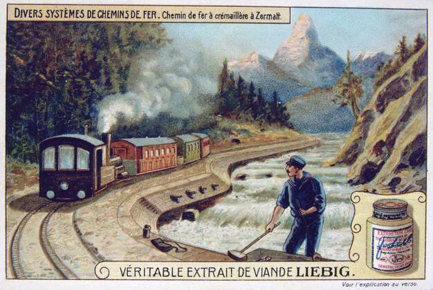 Rack railway between Zermatt and Gornegrat, Switzerland, using Roman ...
