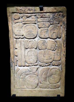 Maya glyph texts on the Lapida Dupaix found at the Mayan site of ...