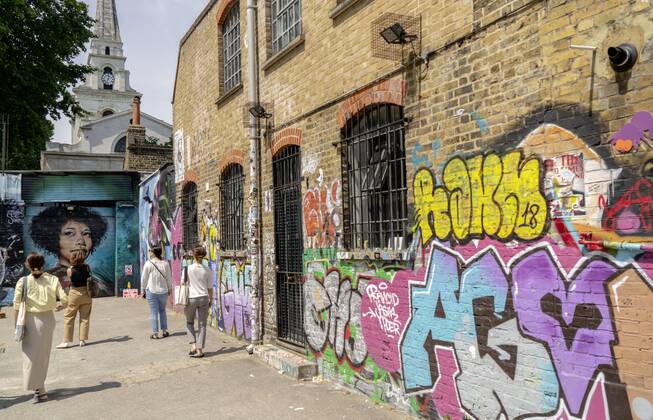 London Brick Lane Market Brick Lane im Osten Londons ist ein lebendiges ...
