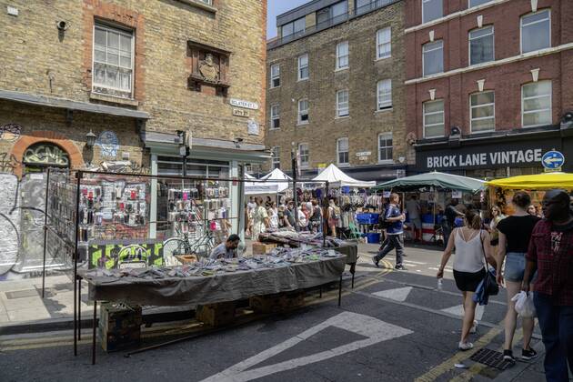 London Brick Lane Market Brick Lane im Osten Londons ist ein lebendiges ...