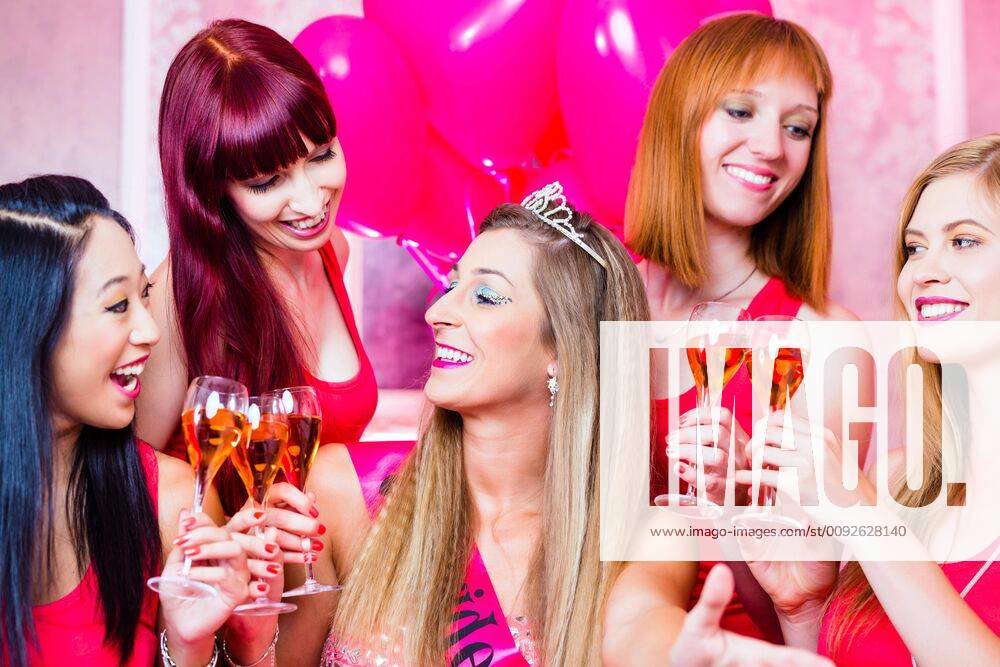 Women Having Bachelorette Party In Night Club Model Released Symbolfoto Y