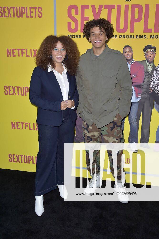 Talia Jackson and Armani Jackson at the premiere of the Netflix