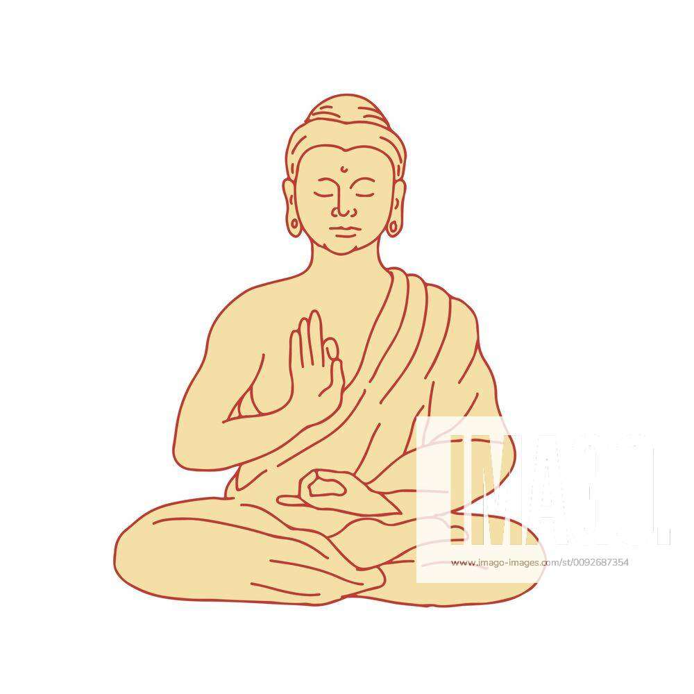 Yoga Pose, Woman Meditating in a Lotus Pose, Vector Multicolored Drawing  Portrait. Meditation Relaxation Cartoon Girl Stock Vector - Illustration of  background, meditating: 107676314
