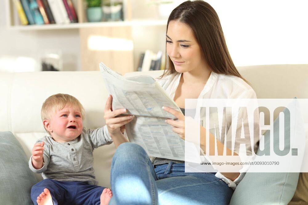 Baby demanding attention and mother ignoring him ,model released ...