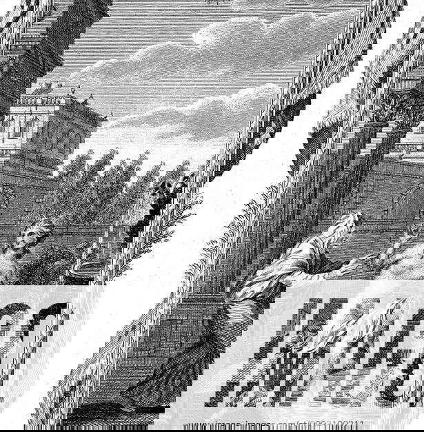 King David sees Bathsheba naked at the fountain King David looking down