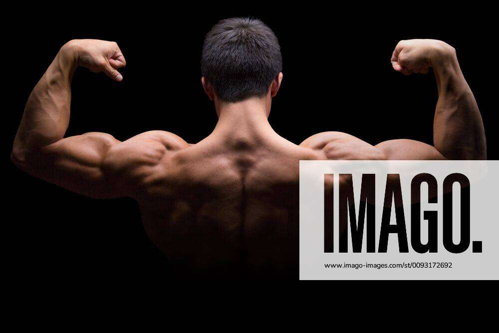 Young Bodybuilder Flexing Back Pose Stock Photo - Image of abdominal, body:  76162118