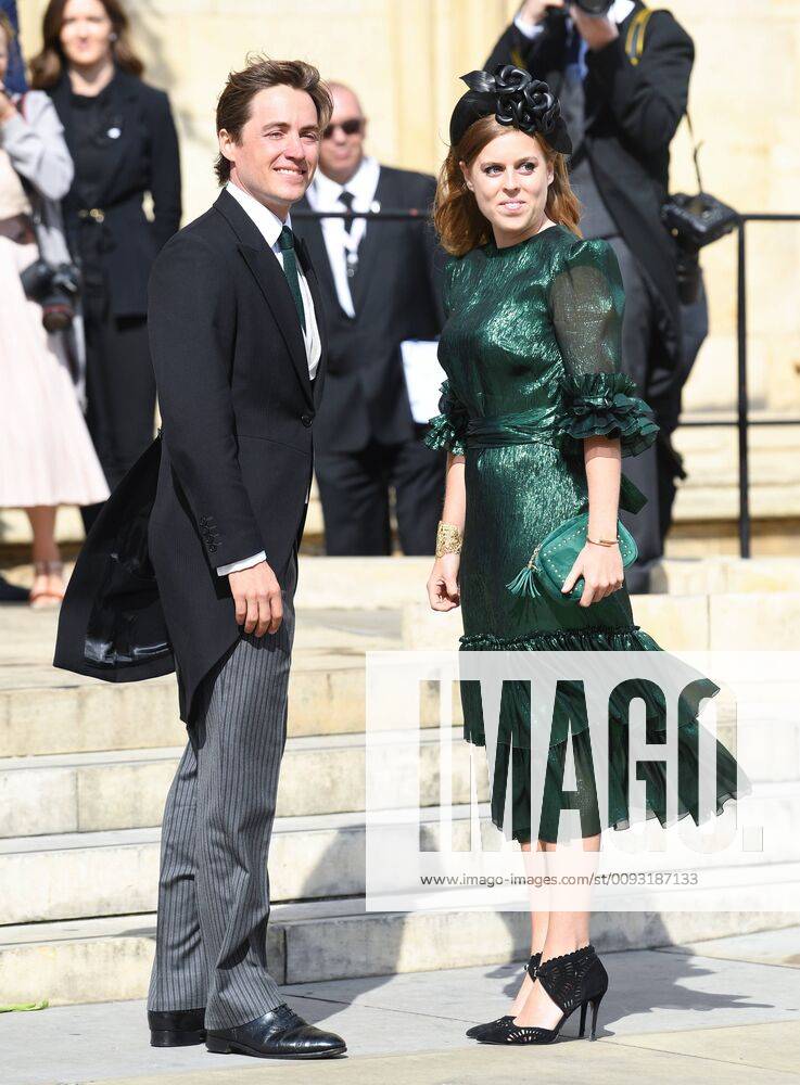 Ellie Goulding wedding Princess Beatrice and husband Jack Brooksbank  arriving at the wedding of