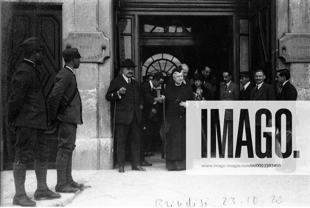 Queen Olga of Greece leaving Brindisi for Piraeus, October 23, 1920 ...