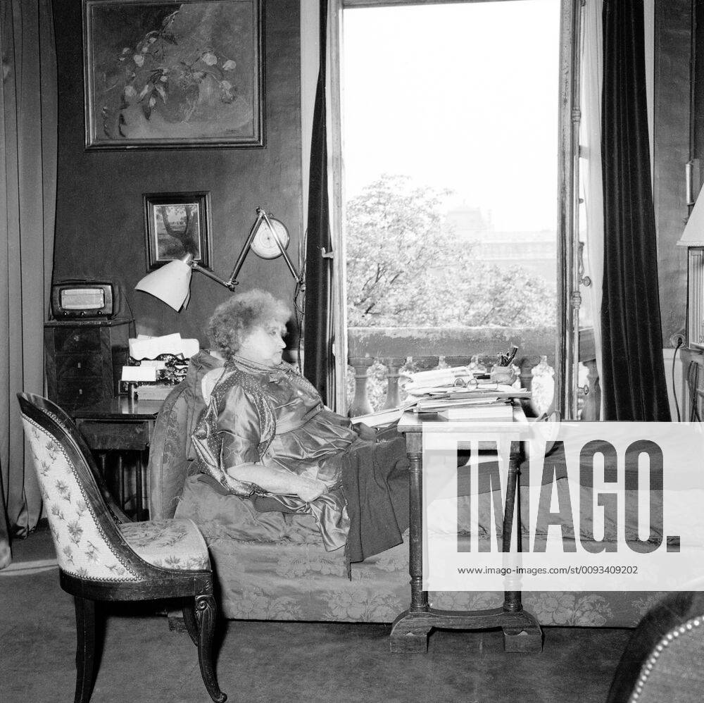 Colette French author Colette posing in her Paris apartment located ...