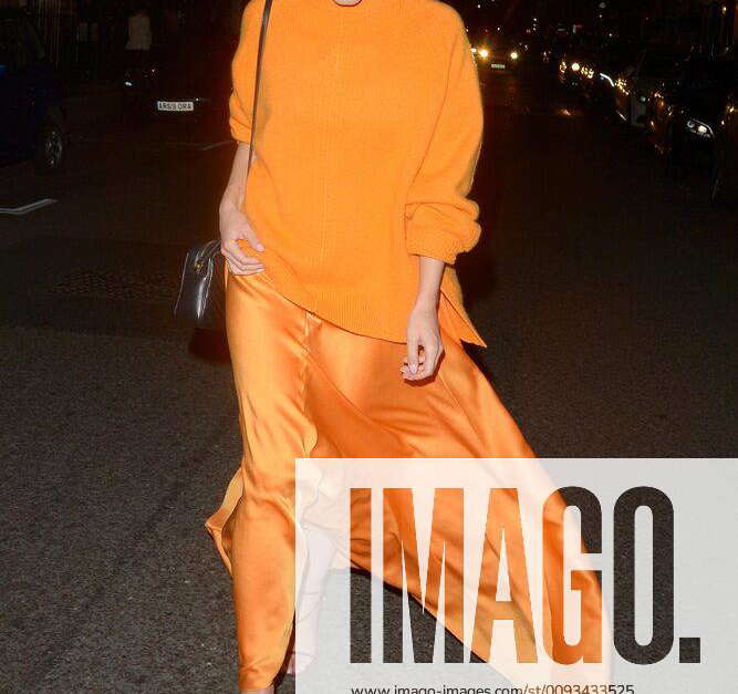 Singer Mollie King attends a London Fashion Week party hosted by Amanda