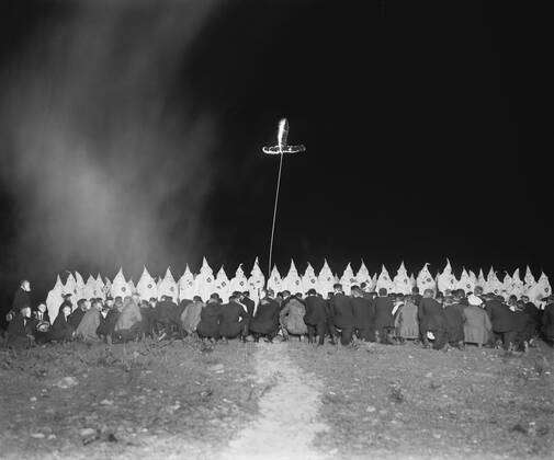 Ku Klux Klan Meeting at Night, Washington DC, USA, National Photo ...